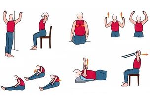 Physical exercise on chest osteochondrosis