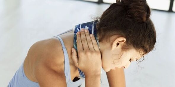 Compression treatment of cervical osteochondrosis
